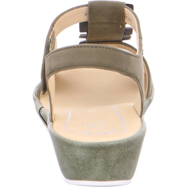 Green Ara Shoes Wedge Capri Women's Sandals | ARA035YTR