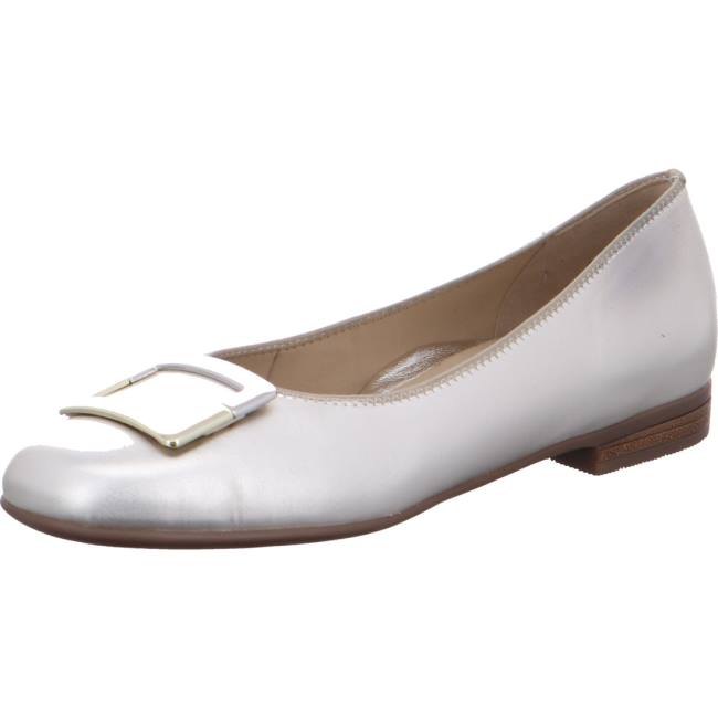 Grey Ara Shoes Ballet Pumps Sardinia Gold Women\'s Ballerina | ARA236POB