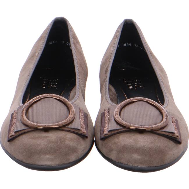 Grey Ara Shoes Ballet Pumps Sardinia Taiga Women's Ballerina | ARA105SPF