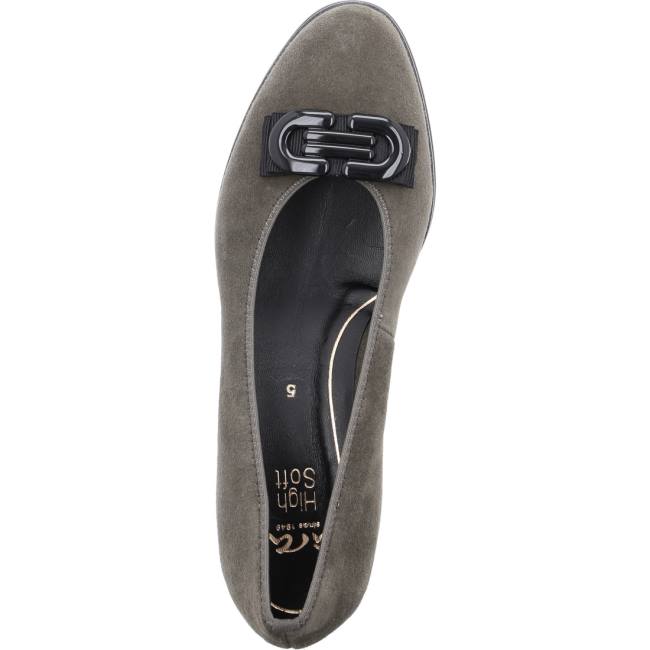 Grey Ara Shoes Court Shoes Cannes Taiga Women's Pumps | ARA213JET