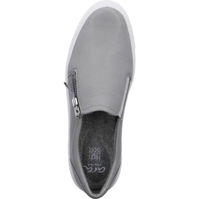 Grey Ara Shoes Courtyard Oyster Women's Loafers | ARA916BZF