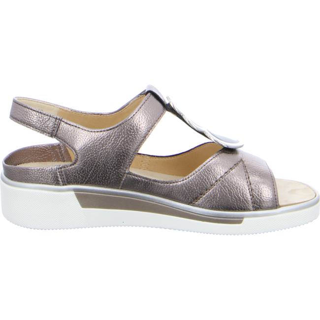 Grey Ara Shoes Courtyard Women's Sandals | ARA509NTX