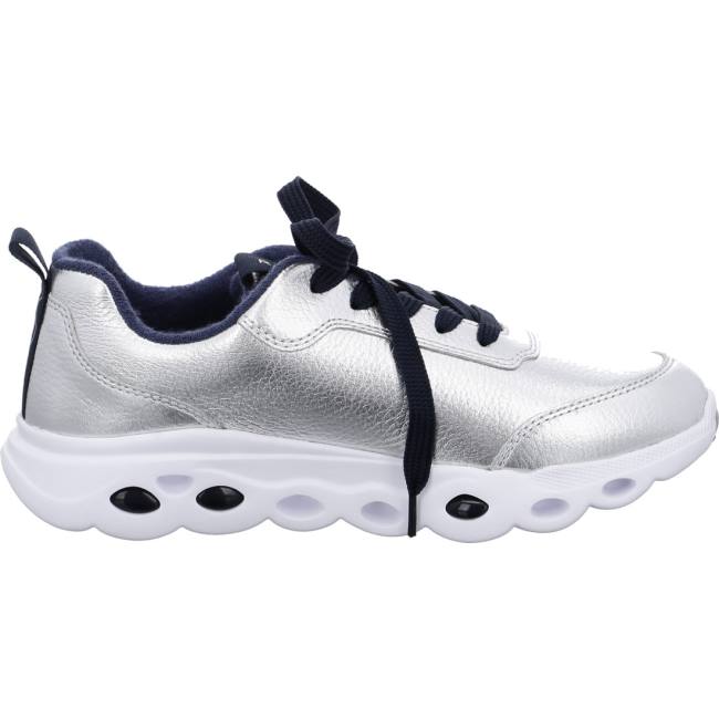 Grey Ara Shoes Energystep Racer Silver Women's Sneakers | ARA598LRQ