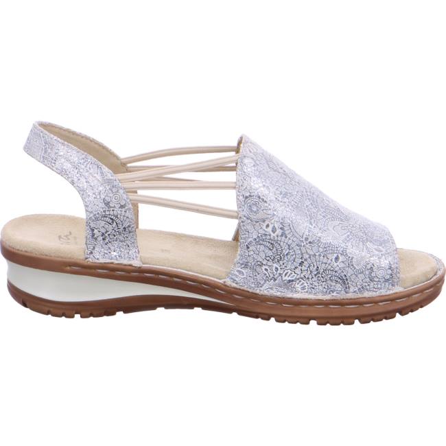 Grey Ara Shoes Hawaii Silver Women's Sandals | ARA476XQR