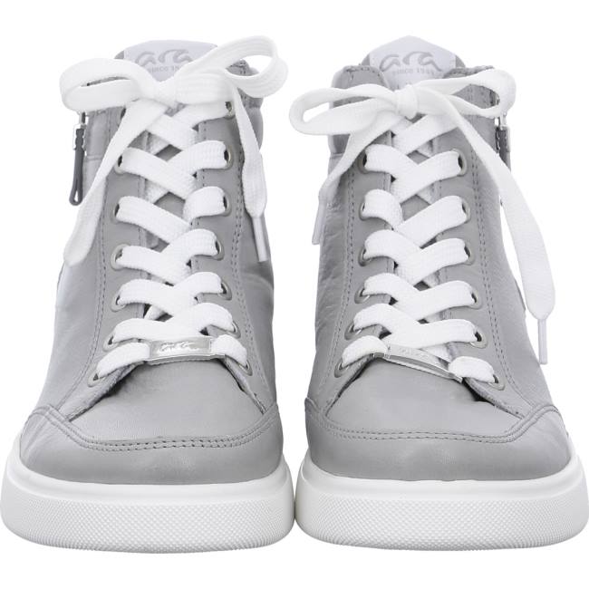 Grey Ara Shoes High Top Rom-sport Oyster Women's Sneakers | ARA476OPE