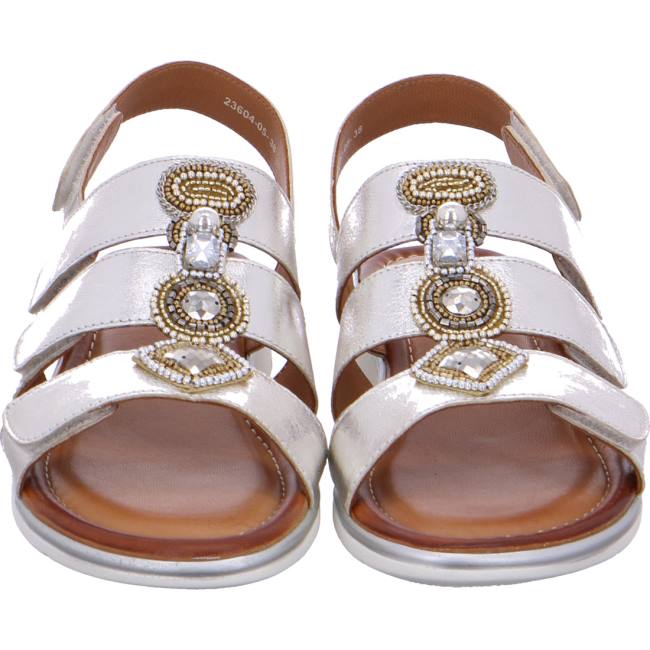 Grey Ara Shoes Kreta Gold Women's Sandals | ARA308BJK