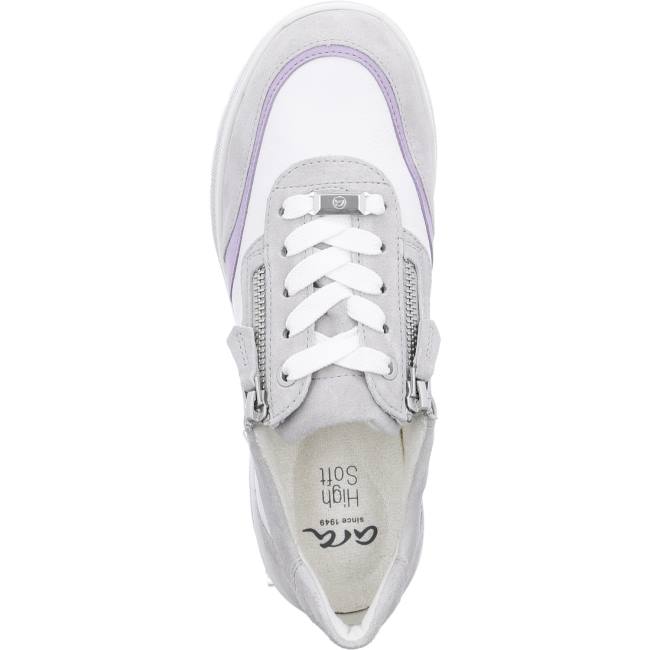 Grey Ara Shoes Neapel Pebble, Lavender, Women's Sneakers | ARA732PZQ