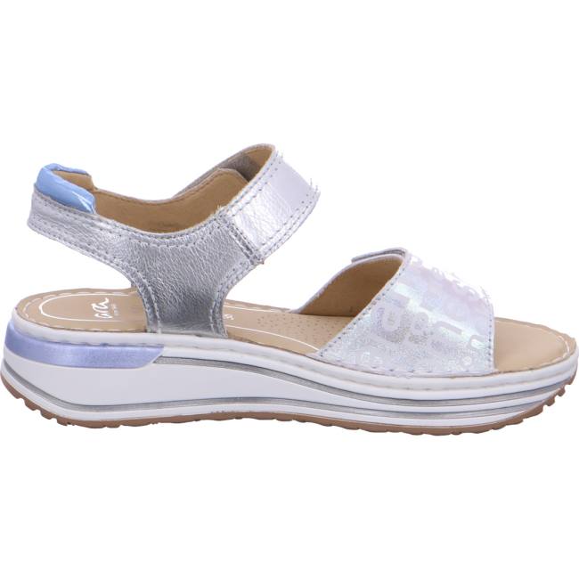 Grey Ara Shoes Sapporo Silver Women's Sandals | ARA425SOQ