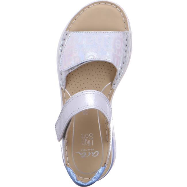 Grey Ara Shoes Sapporo Silver Women's Sandals | ARA425SOQ