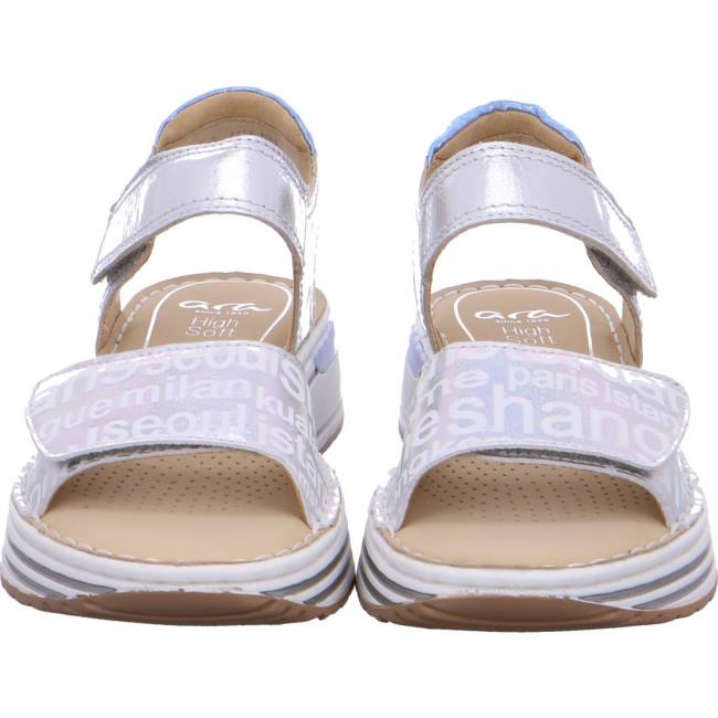 Grey Ara Shoes Sapporo Silver Women's Sandals | ARA425SOQ