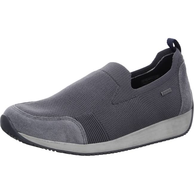 Grey Ara Shoes Slip-ons Lissabon Graphit Women\'s Loafers | ARA073GQV