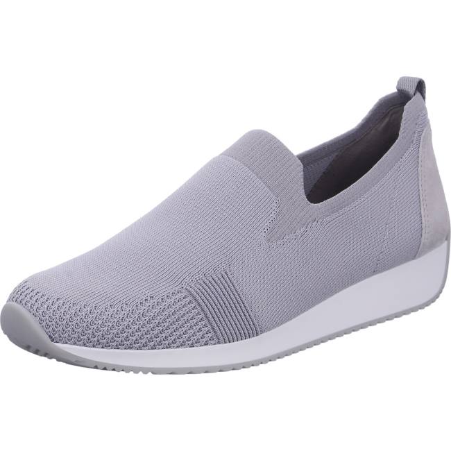 Grey Ara Shoes Slip-ons Lissabon Pebble Women\'s Loafers | ARA132PZS