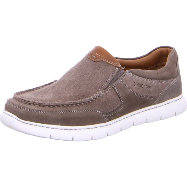 Grey Ara Shoes Slip-ons Sario Men\'s Loafers | ARA793SQL