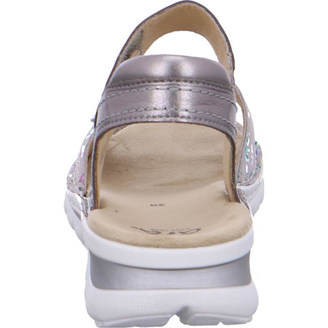 Grey Ara Shoes Tampa Silver-grey Women's Sandals | ARA537AVW