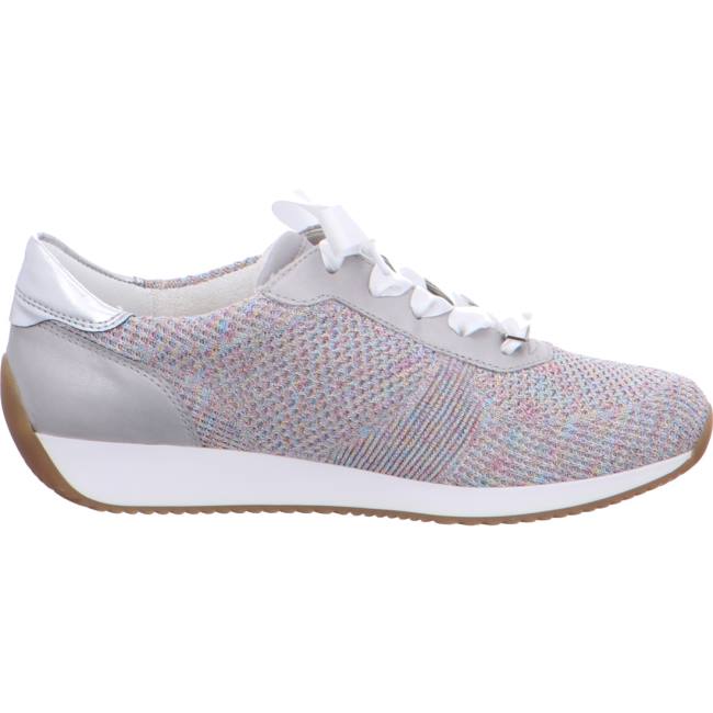 Grey / White Ara Shoes Lissabon Candy-white Women's Sneakers | ARA450HDP