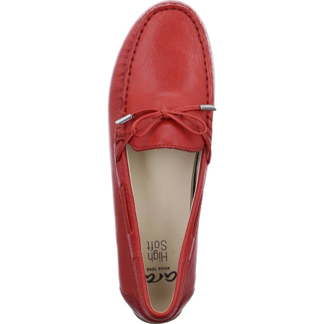 Red Ara Shoes Alabama Flame Women's Loafers | ARA192XZW