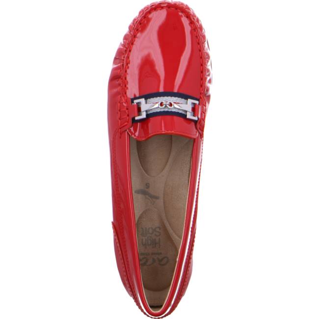 Red Ara Shoes Alabama Women's Loafers | ARA198HWK