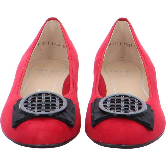 Red Ara Shoes Ballet Pumps Bari Women's Ballerina | ARA837SBA