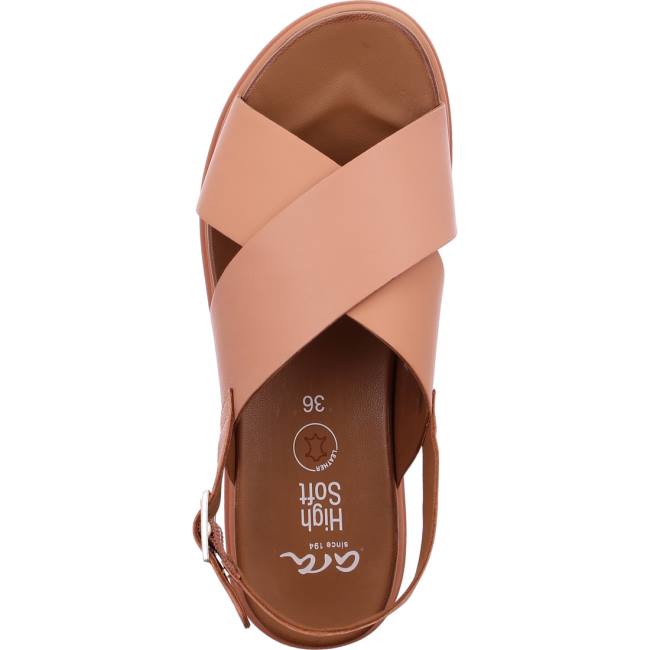 Red Ara Shoes Bilbao Peach Women's Sandals | ARA614WSE