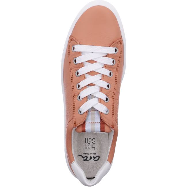 Red Ara Shoes Courtyard Peach Women's Sneakers | ARA601ZPU