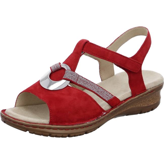 Red Ara Shoes Hawaii Flame Women\'s Sandals | ARA861XMY