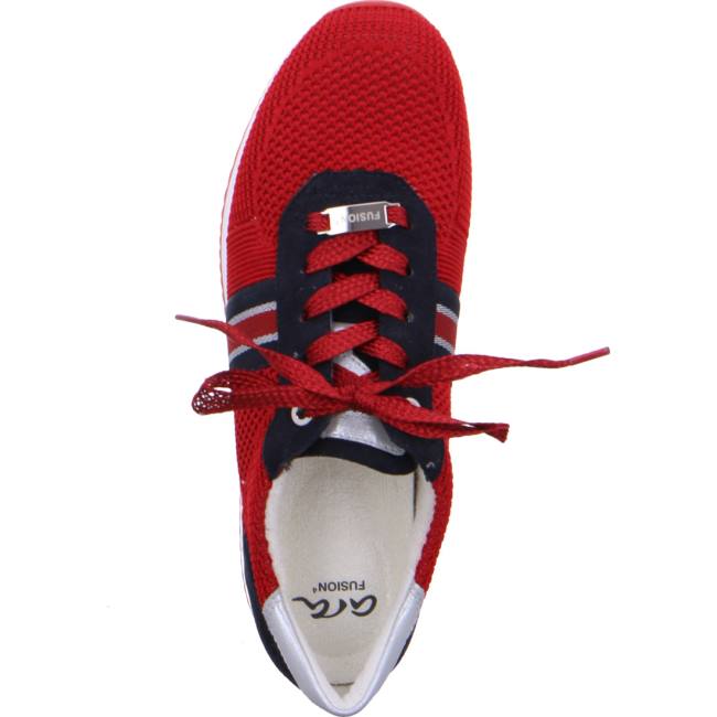 Red Ara Shoes Lissabon Women's Sneakers | ARA584PTA