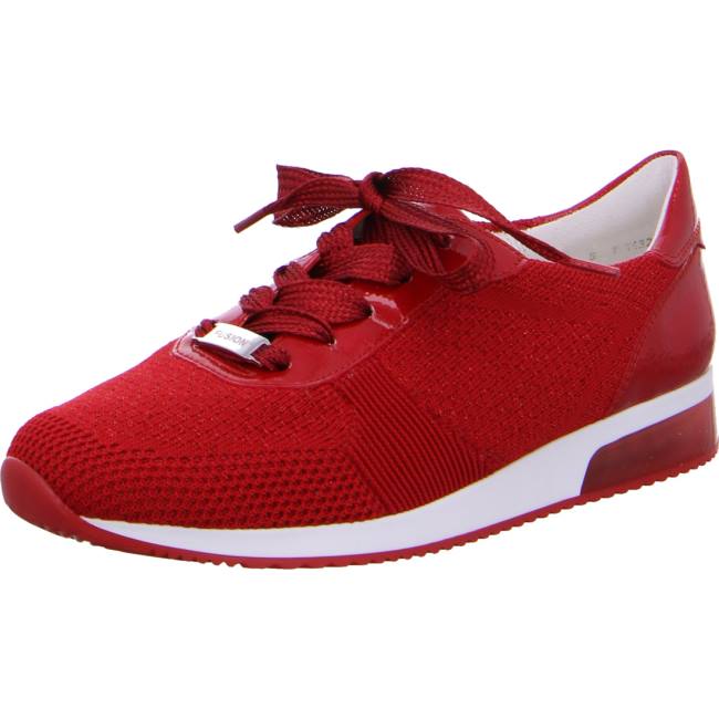 Red Ara Shoes Lissabon-metallic Women\'s Sneakers | ARA694WEV