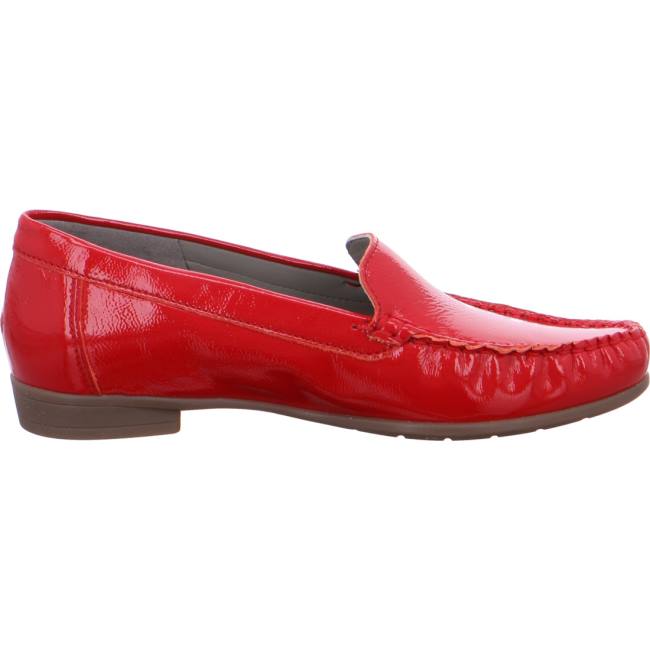 Red Ara Shoes Moccasins Boston Women's Loafers | ARA098ZMX