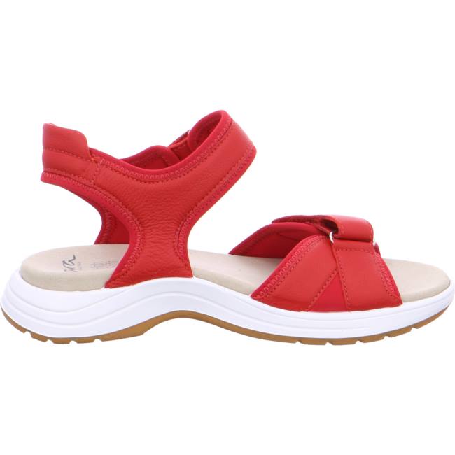 Red Ara Shoes Panama Flame Women's Sandals | ARA749KWH