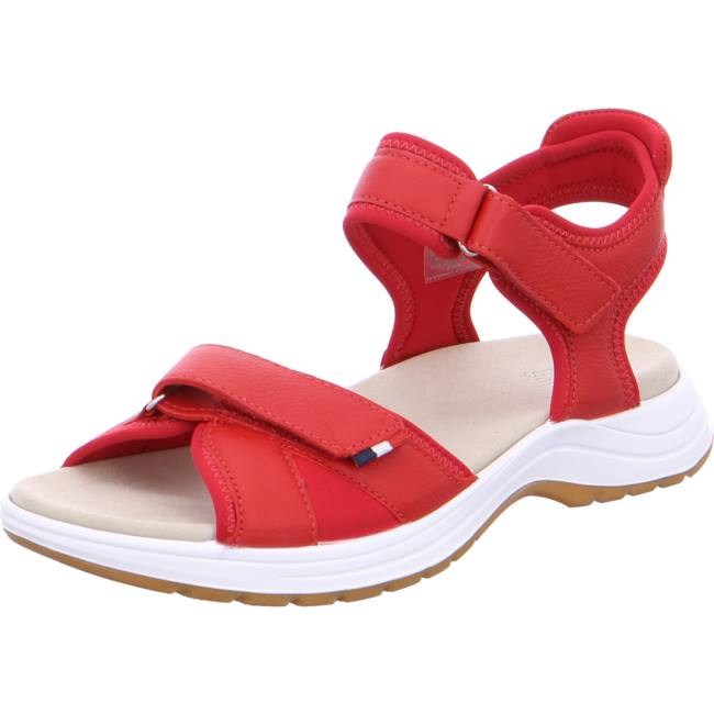 Red Ara Shoes Panama Flame Women\'s Sandals | ARA749KWH