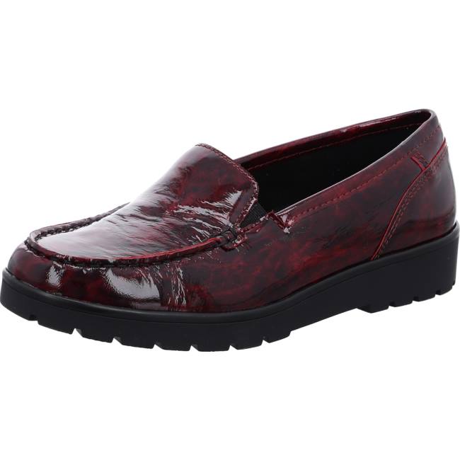 Red Ara Shoes Slip-ons Dallas Chianti Women\'s Loafers | ARA792TWX