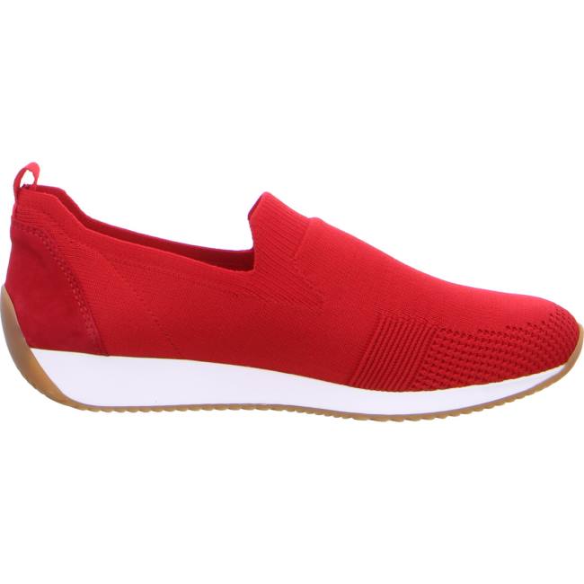 Red Ara Shoes Slip-ons Lissabon Women's Loafers | ARA951JIZ