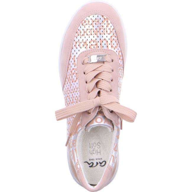 Rose Ara Shoes Lace-ups Neapel Powder Women's Sneakers | ARA564HOL