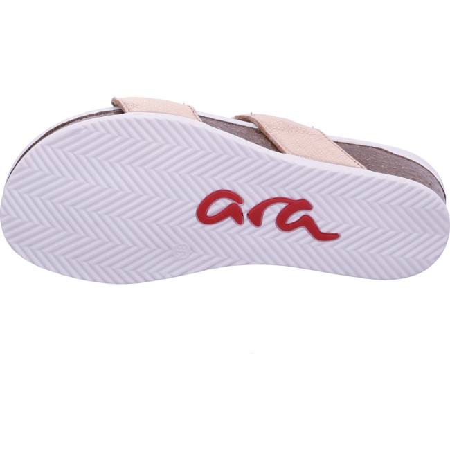 Rose Ara Shoes Norderney Gold Women's Mules | ARA128OZL