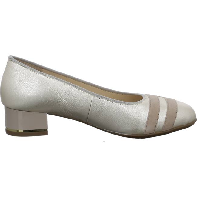 Silver Ara Shoes Court Shoes Graz Platinum Women's Pumps | ARA239VLP