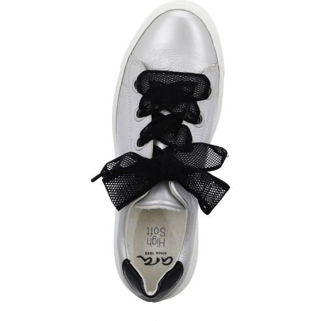 White Ara Shoes Courtyard Gold Women's Sneakers | ARA137TWI