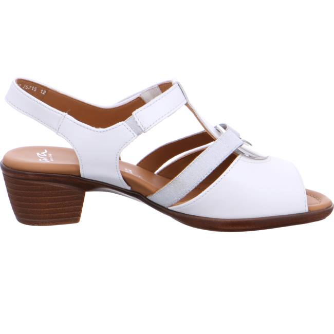 White Ara Shoes Heeled Lugano Women's Sandals | ARA017KOG