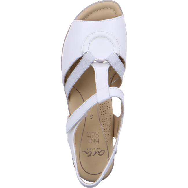 White Ara Shoes Heeled Lugano Women's Sandals | ARA083HIS