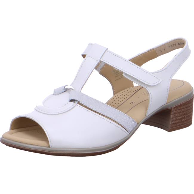 White Ara Shoes Heeled Lugano Women\'s Sandals | ARA083HIS