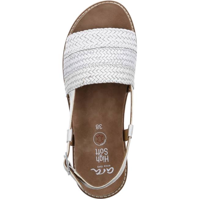 White Ara Shoes Kent-sport Silver Women's Sandals | ARA257ZSE