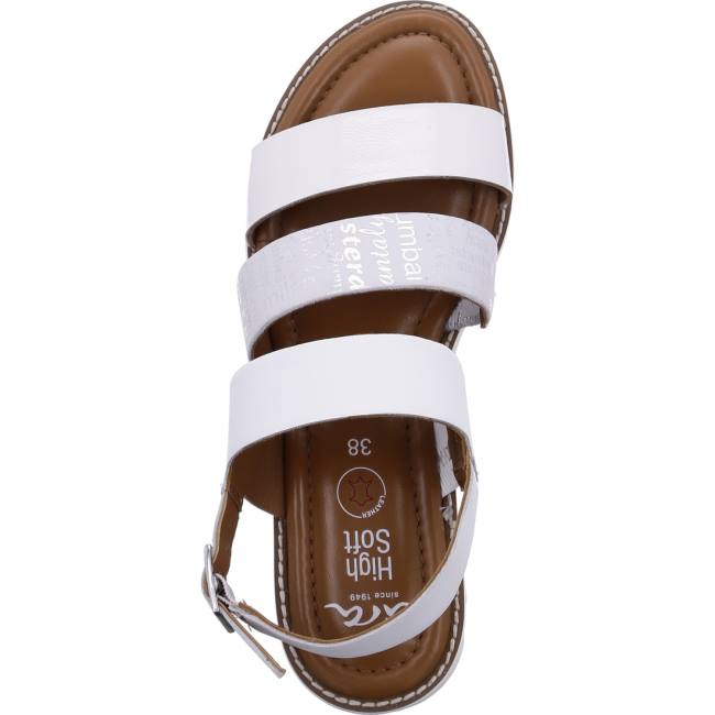 White Ara Shoes Kopenhagen Women's Sandals | ARA538CUP