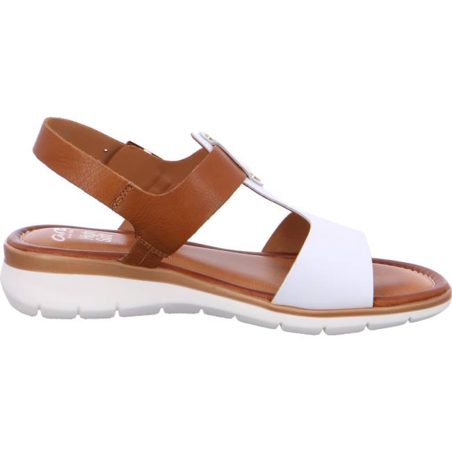 White Ara Shoes Kreta Cognac-white Women's Sandals | ARA625YPJ