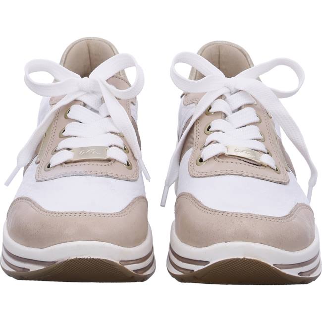 White Ara Shoes Lace-ups Sapporo Nude Women's Sneakers | ARA309ZLQ