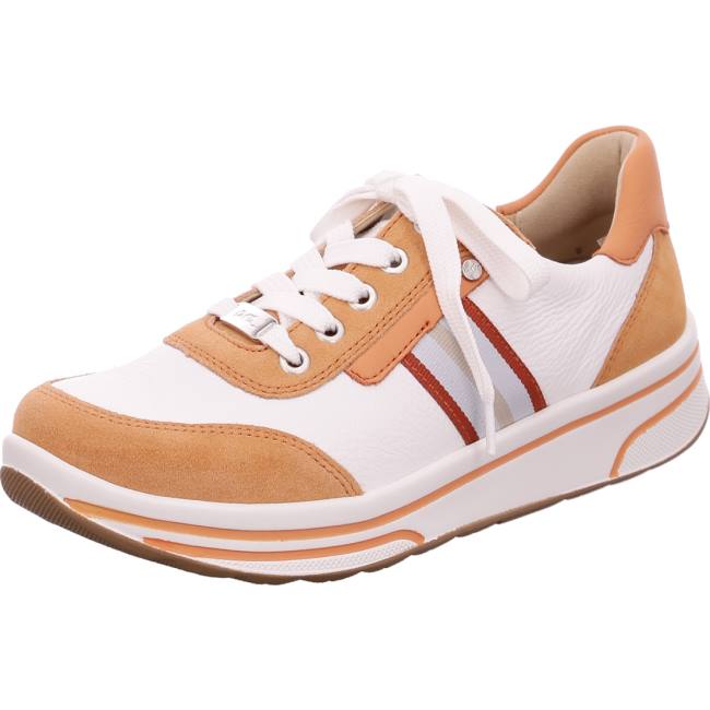 White Ara Shoes Lace-ups Sapporo Peach Women\'s Sneakers | ARA726JQA