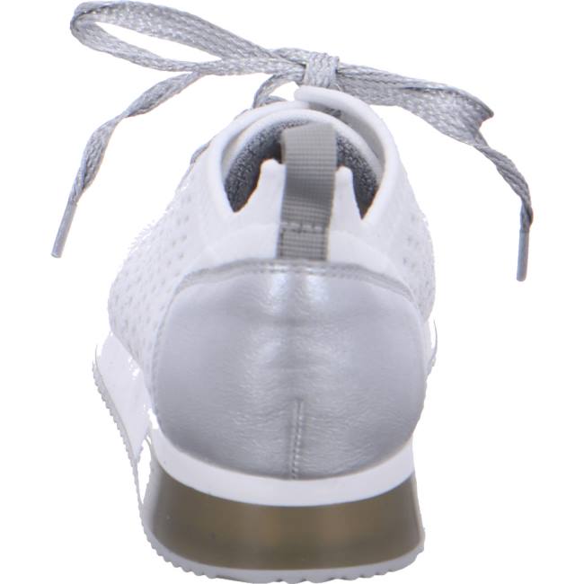 White Ara Shoes Lissabon-silver Women's Sneakers | ARA390KCE