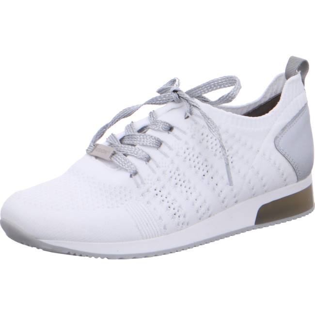 White Ara Shoes Lissabon-silver Women\'s Sneakers | ARA390KCE