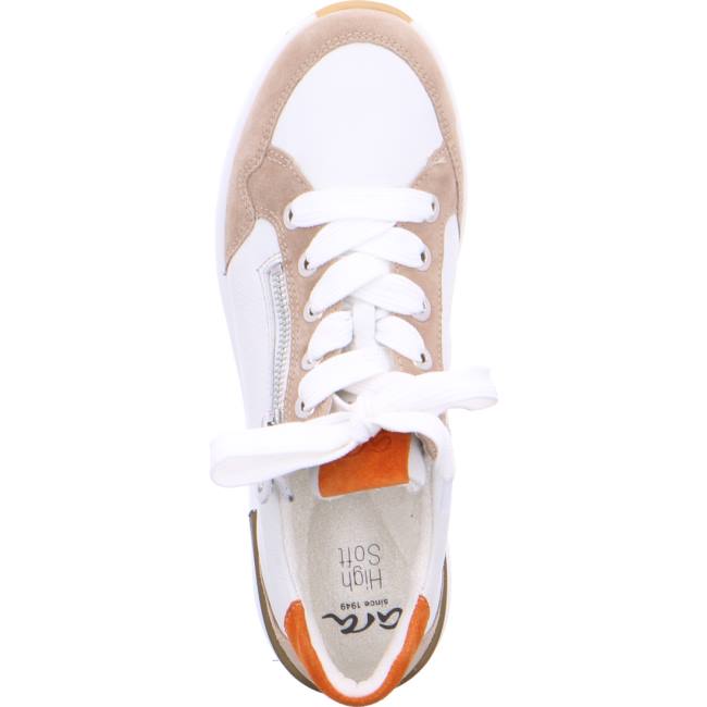 White Ara Shoes Nwhite Sand Women's Sneakers | ARA752LQU