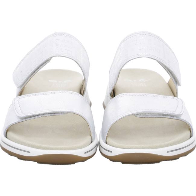 White Ara Shoes Osaka Silver Nebbia Women's Mules | ARA721SEP