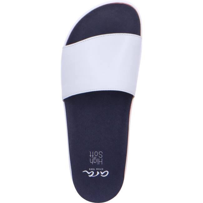 White Ara Shoes Sylt Nebbia Women's Mules | ARA346OKX