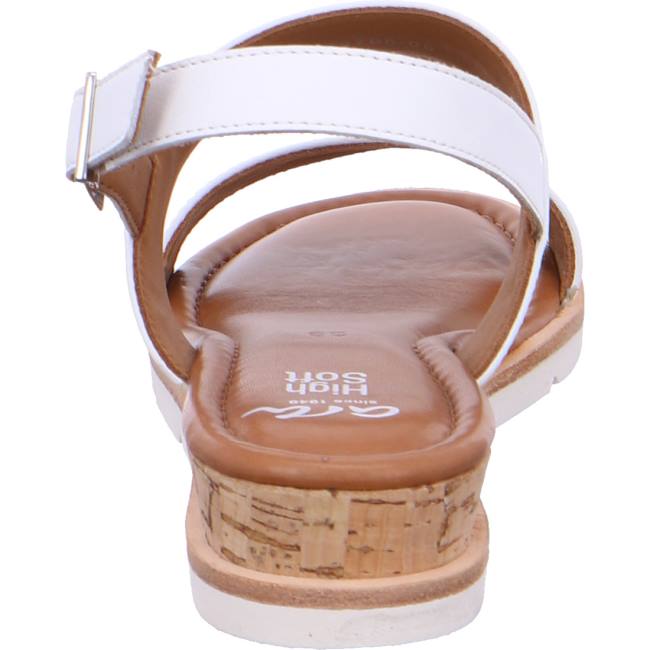 White Ara Shoes Wedge Carmel Women's Sandals | ARA842GAF